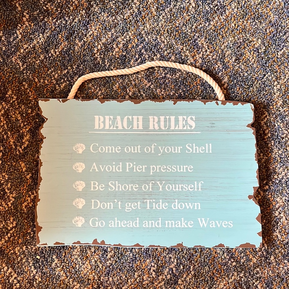 💛 3/$10 💛 Beach Rules Sign